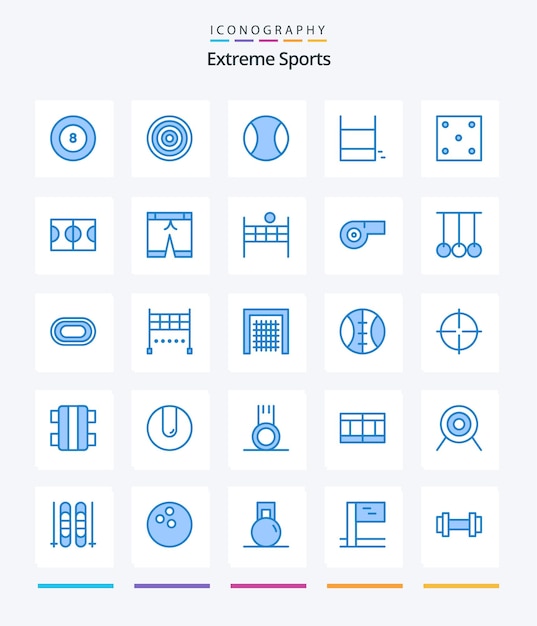 Creative sport 25 blue icon pack such as sport game sport dice ring