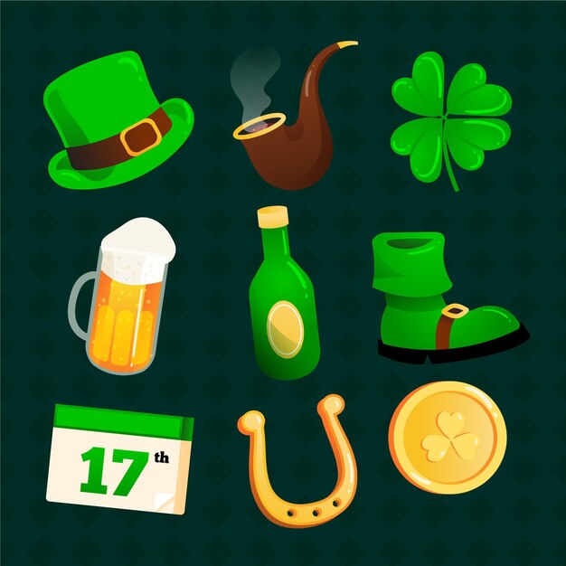 Creative st. patrick's day elements collection