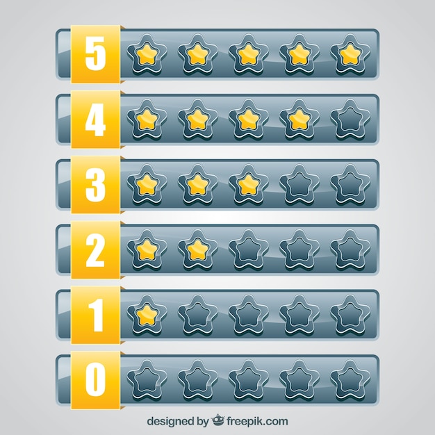 Free vector creative star rating concept