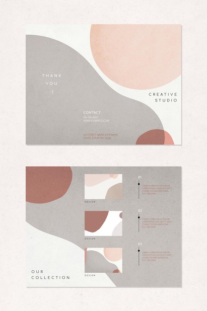 Free vector creative studio collection memphis template