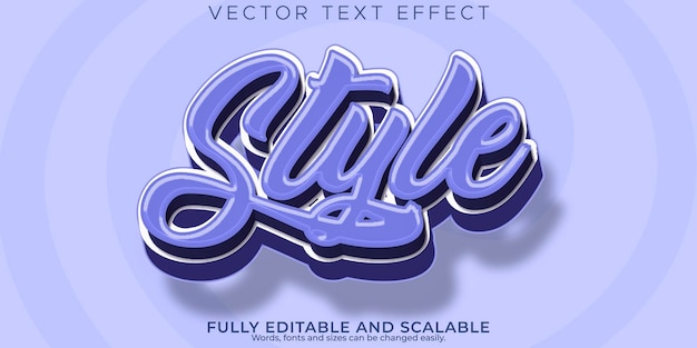 Vettore gratuito creativo elegante effetto testo pennello stile carattere tipografia lettering moderno modificabile