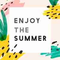 Free vector creative summer instagram background