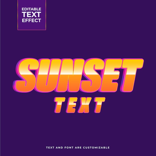 Creative sunset text effect