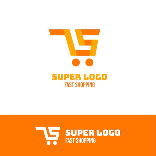 Vettore gratuito concetto di logo creativo supermercato