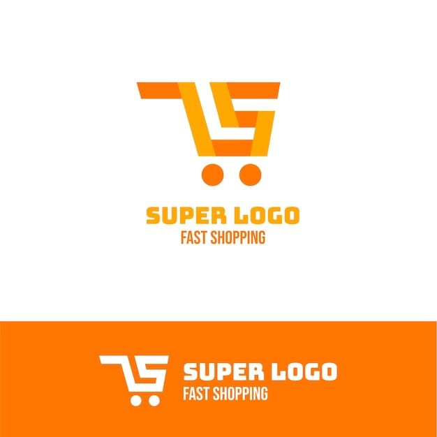 創造的なスーパーマーケットのロゴのコンセプト