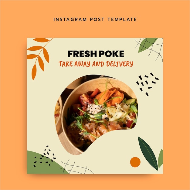 Creative take away food instagram post