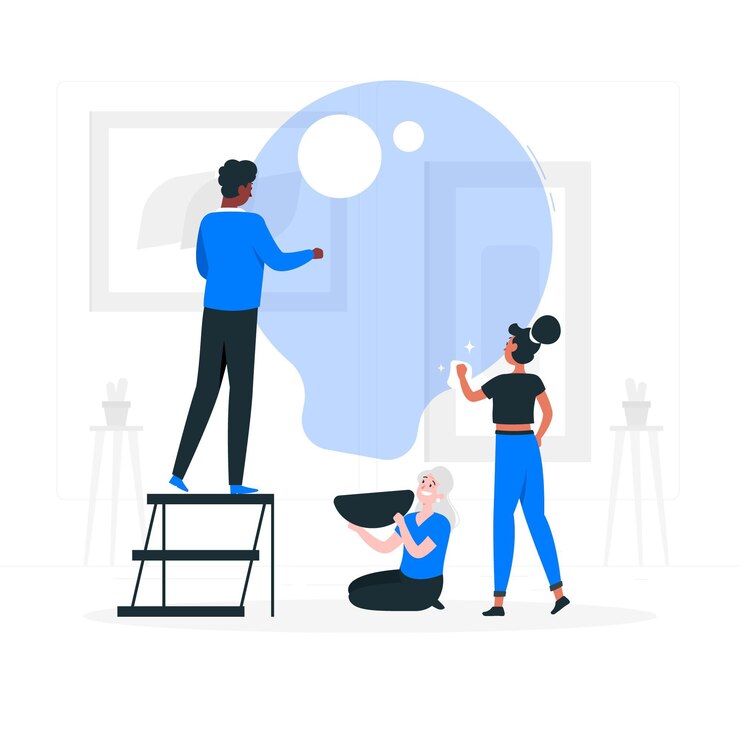 Free Vector creative team concept illustration