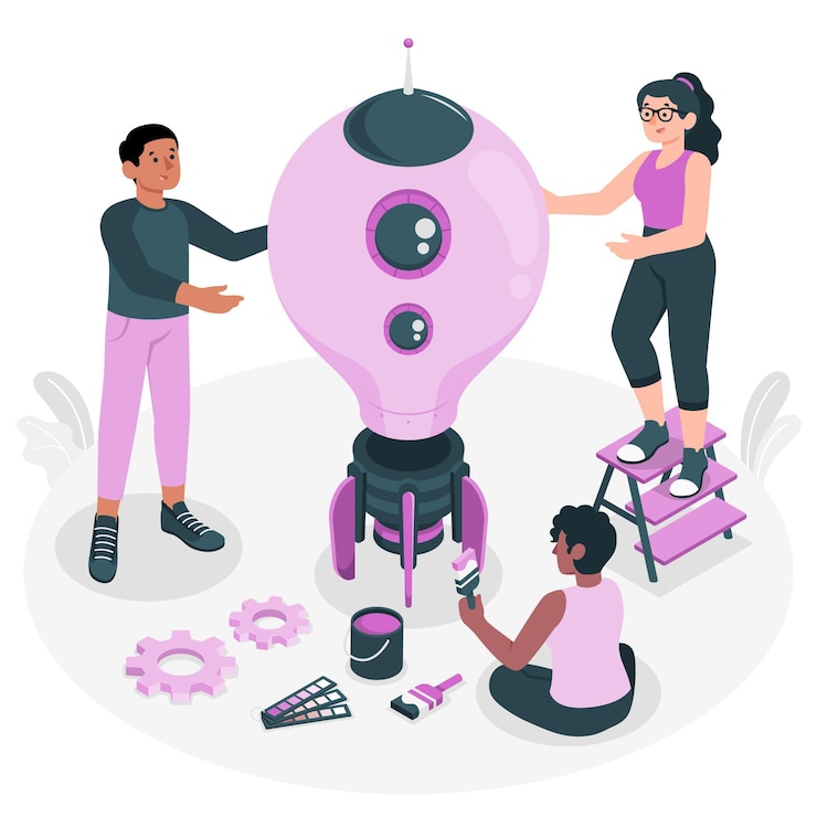 Free Vector creative team concept illustration