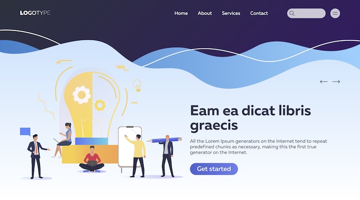 Бесплатный Вектор творческая команда работает над стартапом