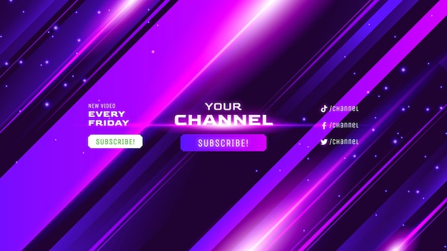 Free Vector | Creative tech youtube banner