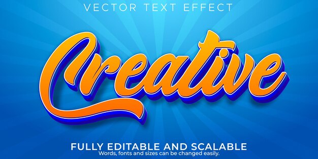 Creative text effect, editable  modern and business text style