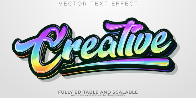 Free vector creative text effect editable modern and sale text style