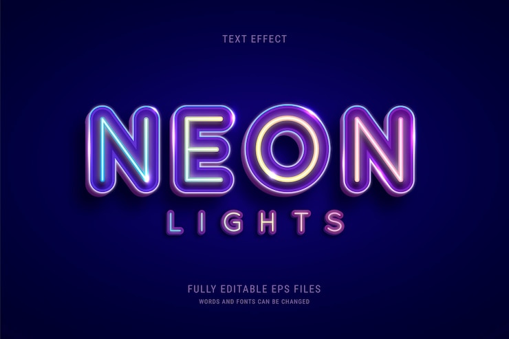 Free Vector creative text effect with example