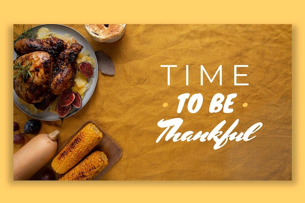 Free vector creative time to be thankful thanksgiving desktop wallpaper