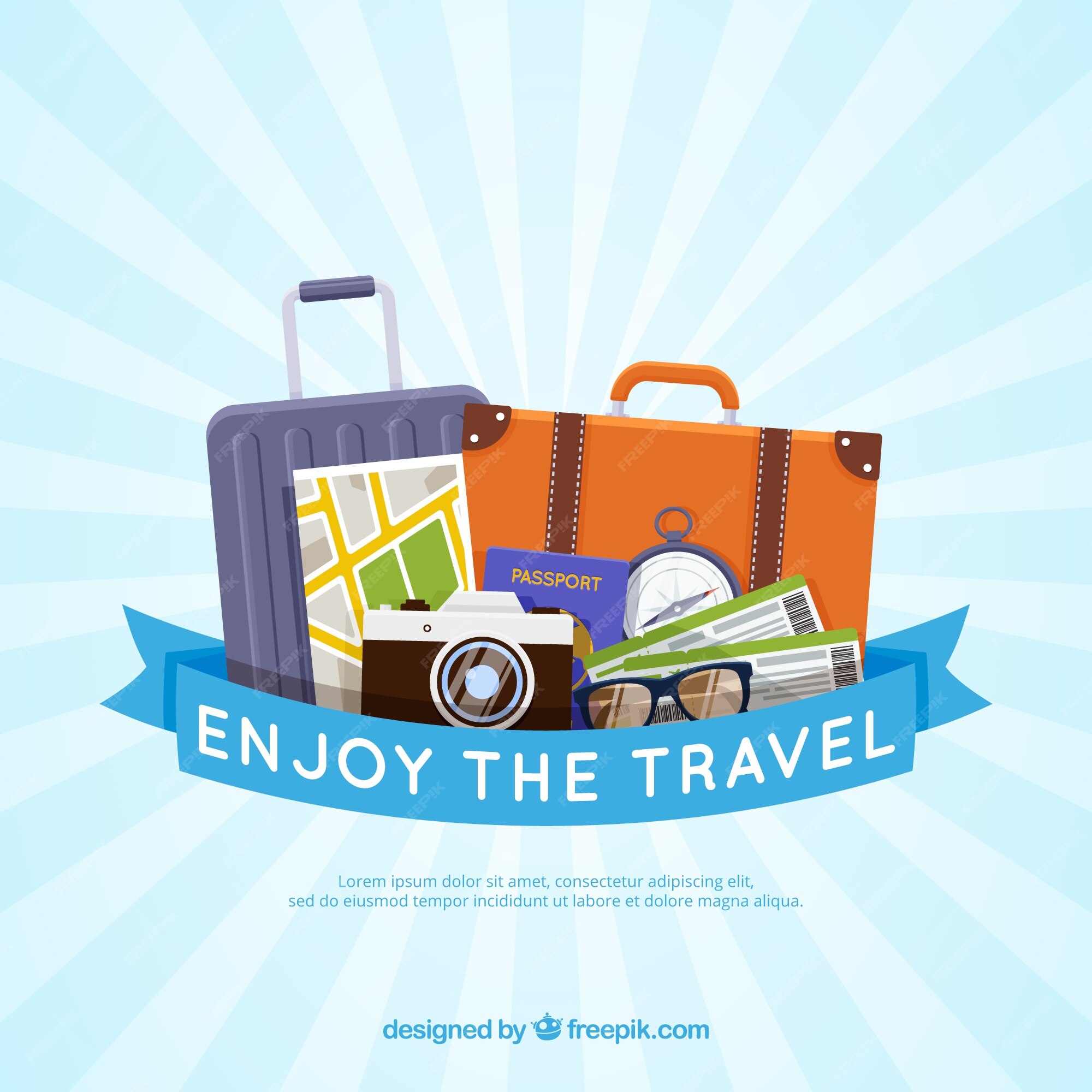 Free Vector | Creative travel background