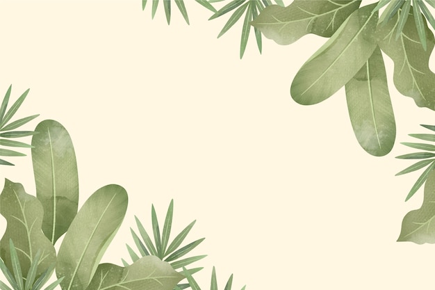 Free vector creative tropical background with empty space