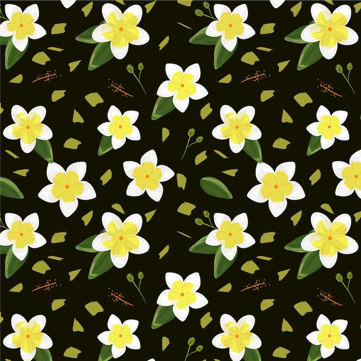 Free Vector creative tropical floral pattern