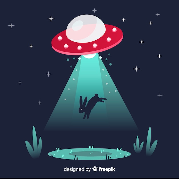 Free vector creative ufo background