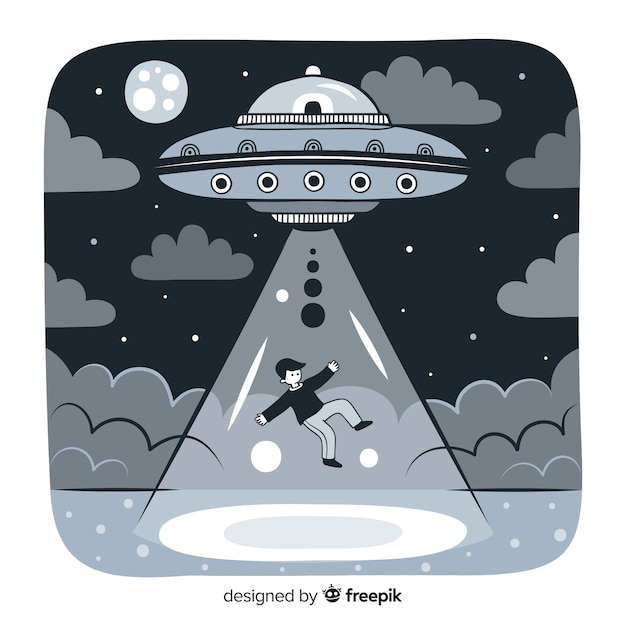 Free vector creative ufo background