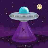 Free vector creative ufo background