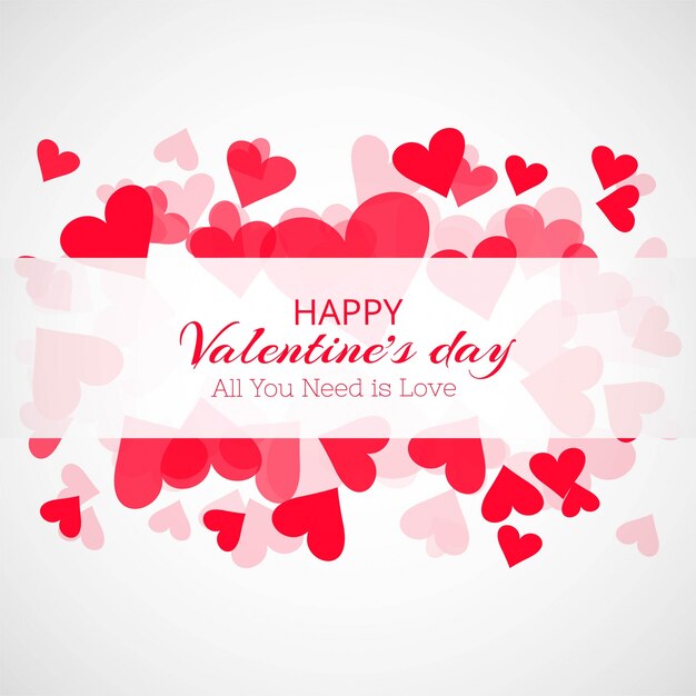 Creative valentine's day decorative hearts card background