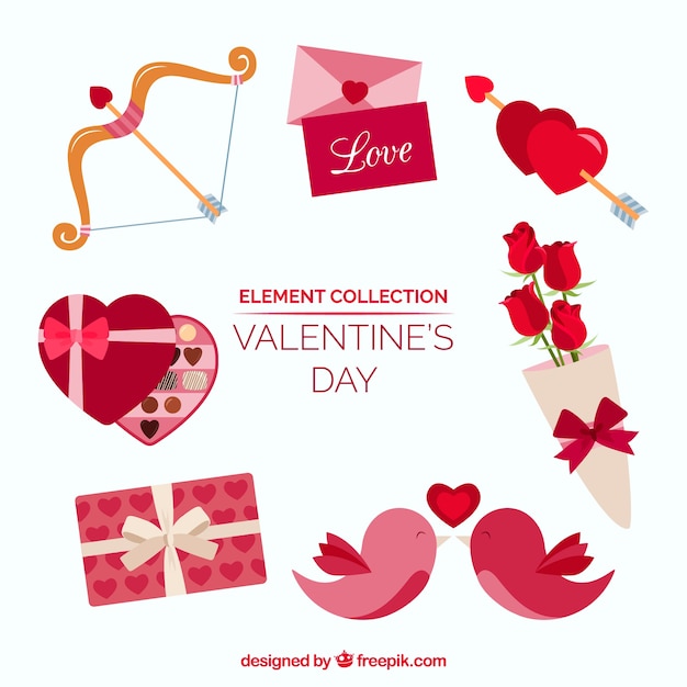 Free vector creative valentines day elements