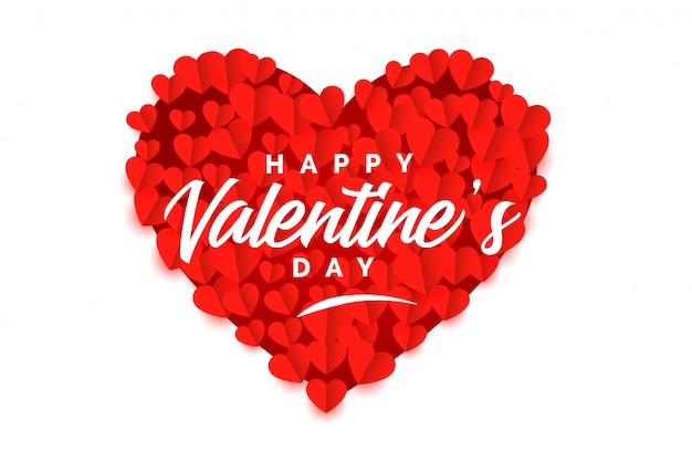 Creative valentines day red heart stylish background