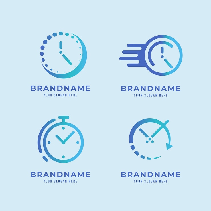 Free Vector creative watch logo templates