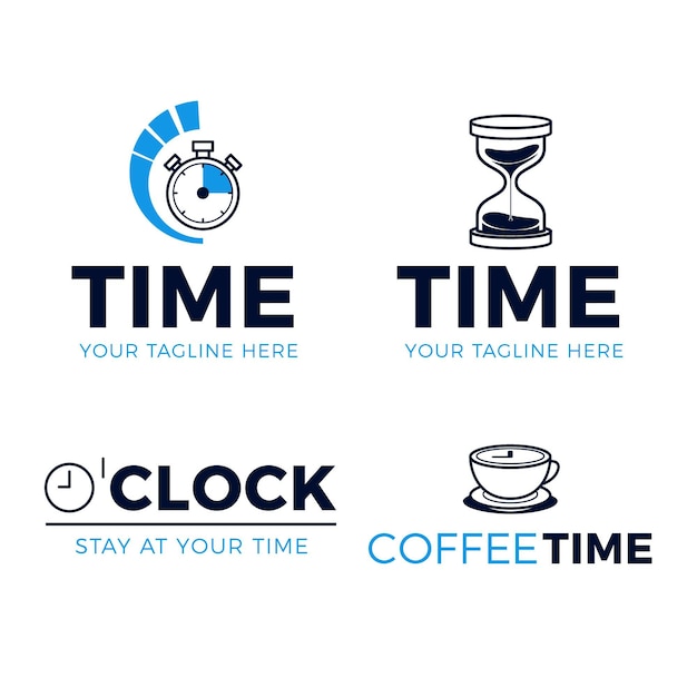 Free vector creative watch logo templates