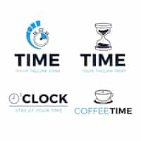 Free vector creative watch logo templates