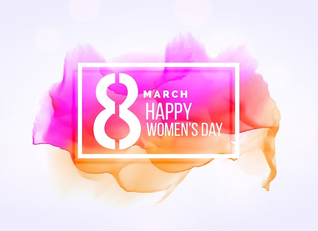 Creative watercolor background of woman's day