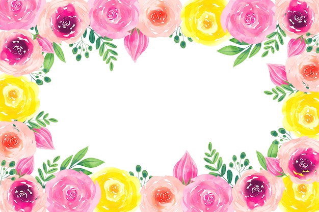 Creative watercolor floral wallpaper