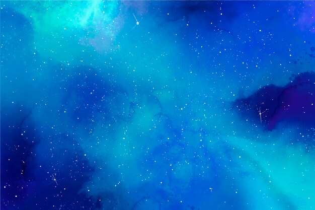 Free Vector creative watercolor galaxy background