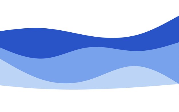創造的な波青い背景動的形状組成ベクトル イラスト