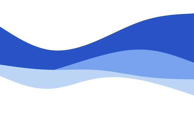 創造的な波青い背景動的形状組成ベクトル イラスト
