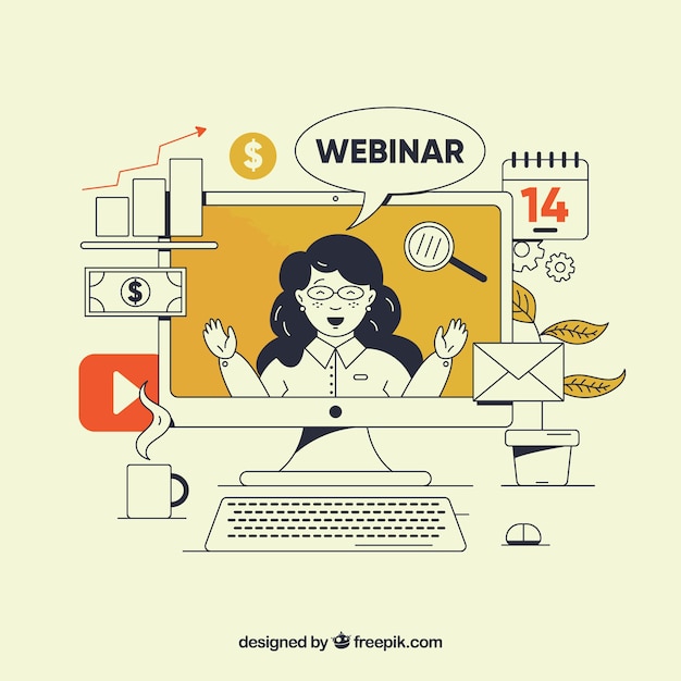 Free vector creative webinar design