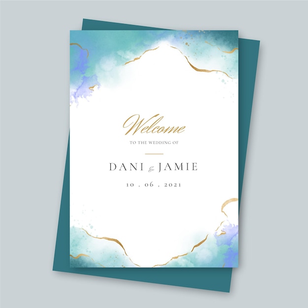 Free vector creative wedding poster template