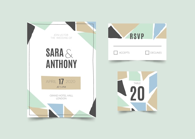 Creative wedding stationery templates