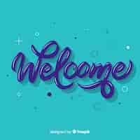 Free vector creative welcome lettering concept