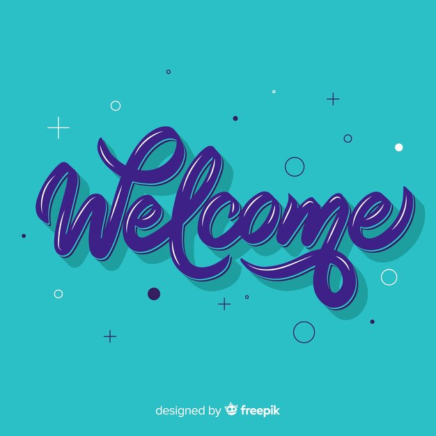 Creative welcome lettering concept