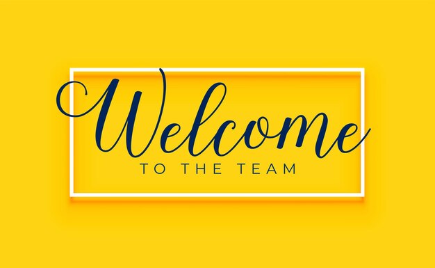 Creative welcome to the team banner for corporate hiring