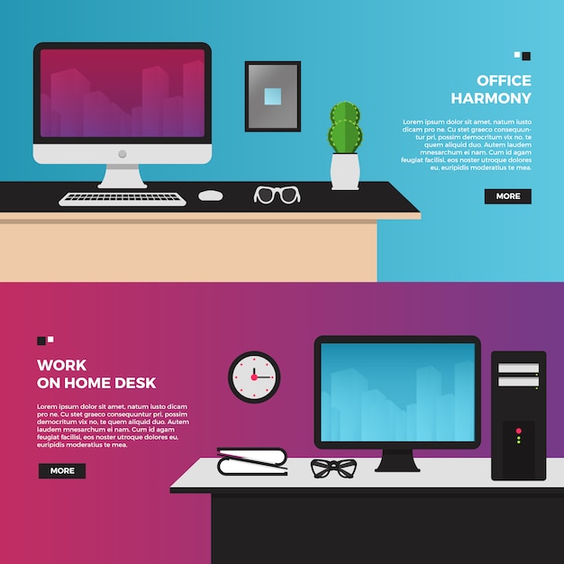 Free vector creative workspace illustration