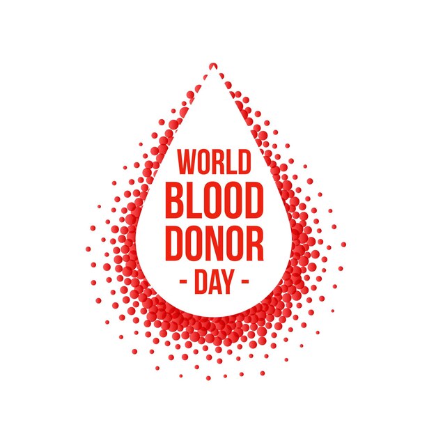 Free vector creative world blood donor day poster design