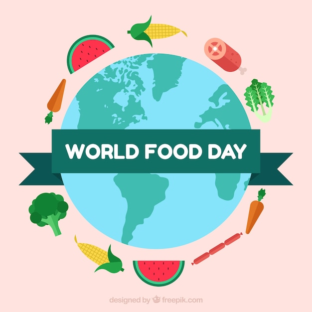 Creative world food day background