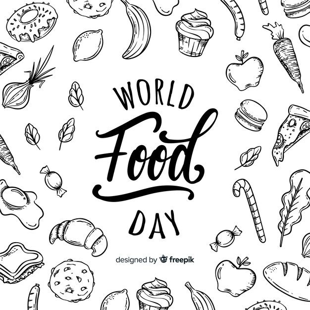 Creative world food day background