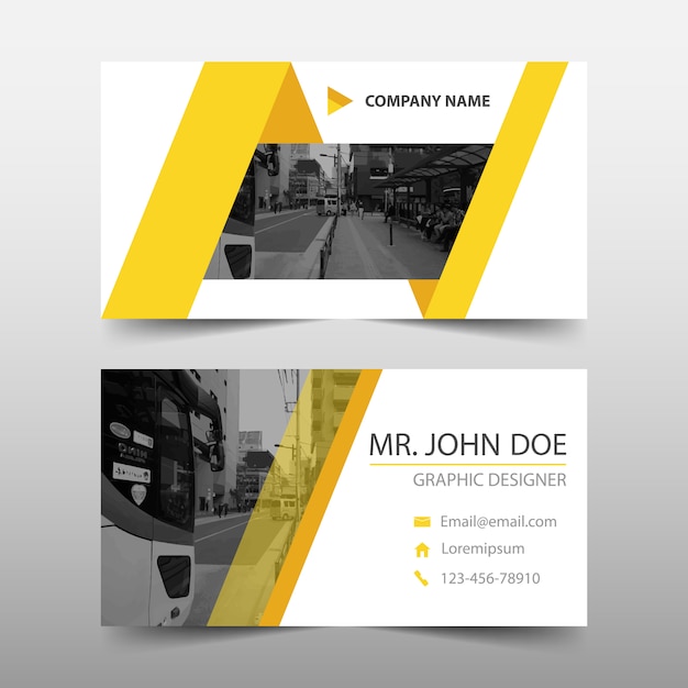 Creative yellow corporate business card