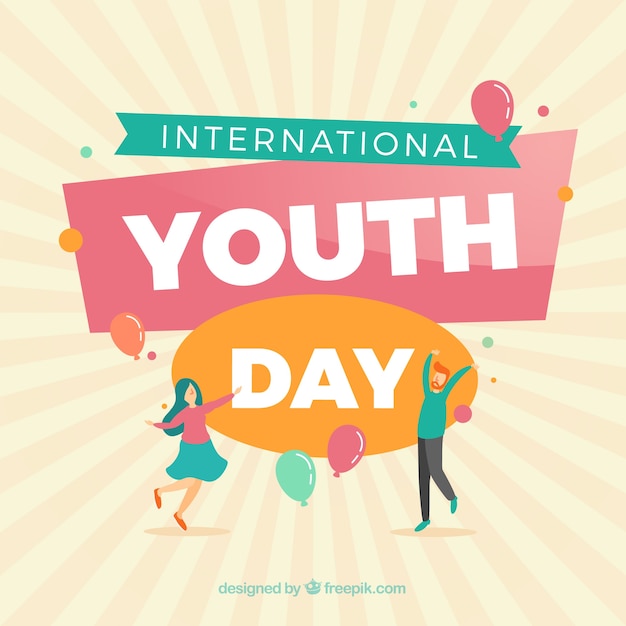 Free vector creative youth day background