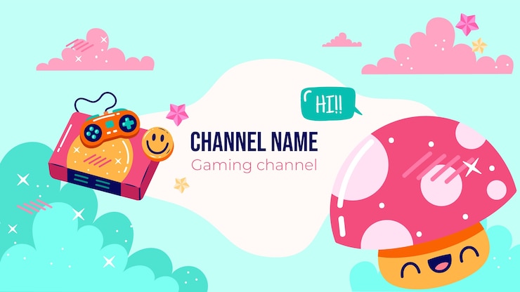 Free Vector creative youtube channel banner