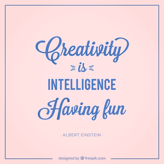  creativity quote in vintage style