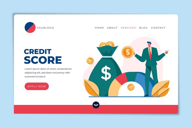 Credit assessment landing page